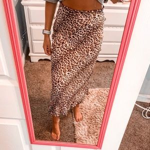 BEC & BRIDGE Cheetah Midi Skirt